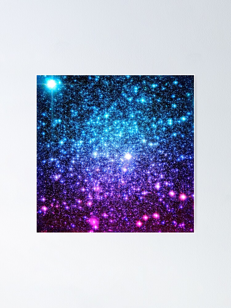 At tilpasse sig Ord afregning Galaxy Sparkle Stars Turquoise Blue Purple Hot Pink" Poster for Sale by  2sweetsDesign | Redbubble