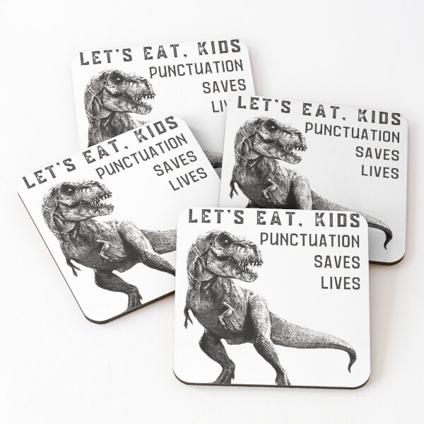 Item preview, Let's Eat Kids Let's Eat, Kids Punctuation Saves Lives : retro designed and sold by MokonoKokoro.