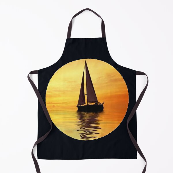 Item preview, Yellow Orange Sunset Sailing Lake designed and sold by ChristinasMess.
