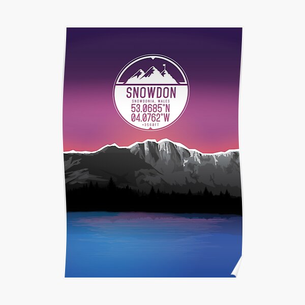 Three Peaks Series : Snowdon Poster