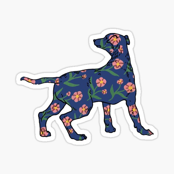 Flower Dog  Sticker