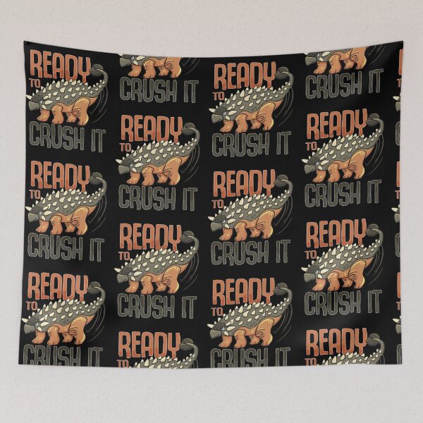 Item preview, Ready To Crush It Ankylosaurus Dinosaur Paleontologist designed and sold by GrumpyDadCo.