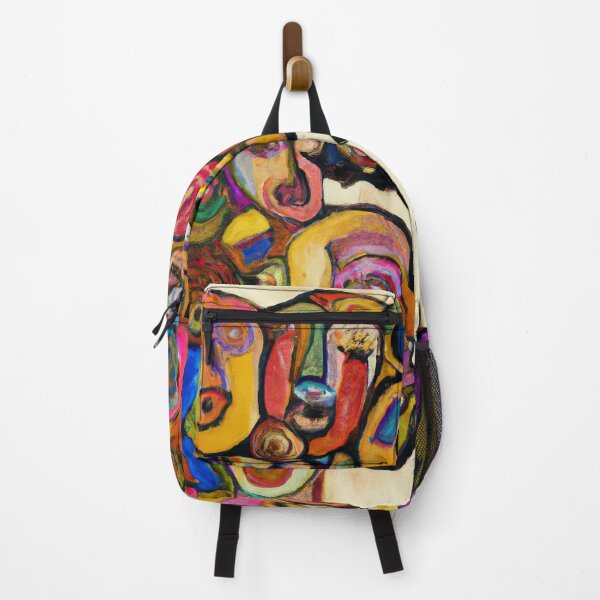 Item preview, A Collage of Faces - Abstract Surrealism - Pink, Blue, and Yellow designed and sold by Inomaly Art.