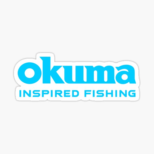okuma fishing blue logo Sticker for Sale by sultanmelimpah