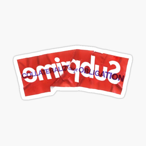 ""Subprime" Box Logo CDO Edition" Sticker for Sale by officialwsb