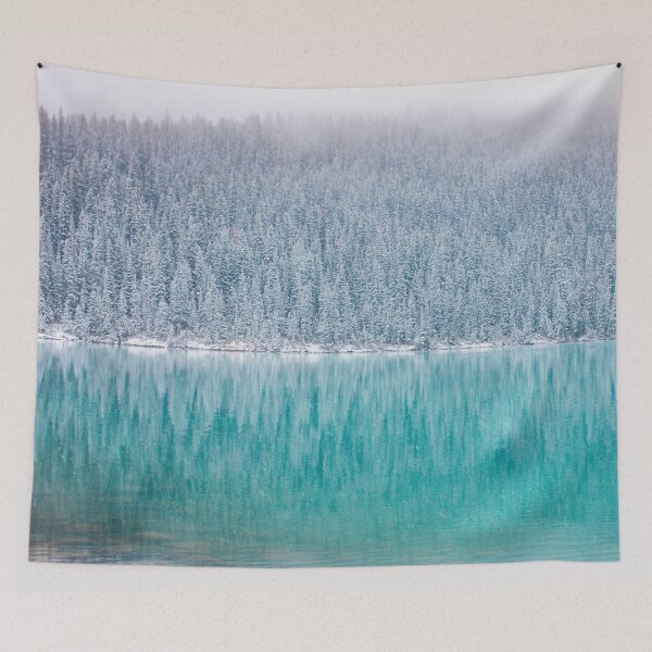 Item preview, Winter Wonderland - blue lake forest designed and sold by mstassdesign.