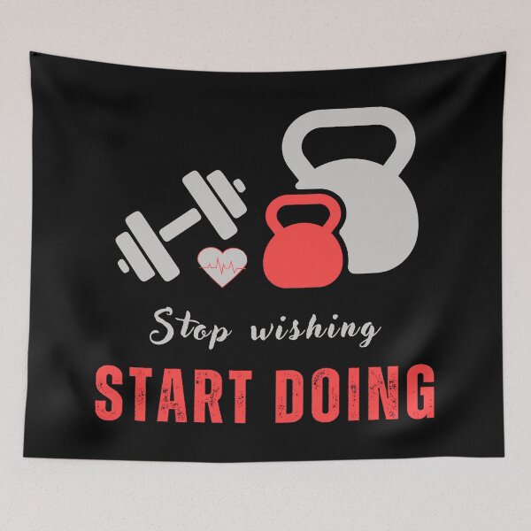 Item preview, Stop wishing start doing motivational quote design designed and sold by DigitalMagShop.