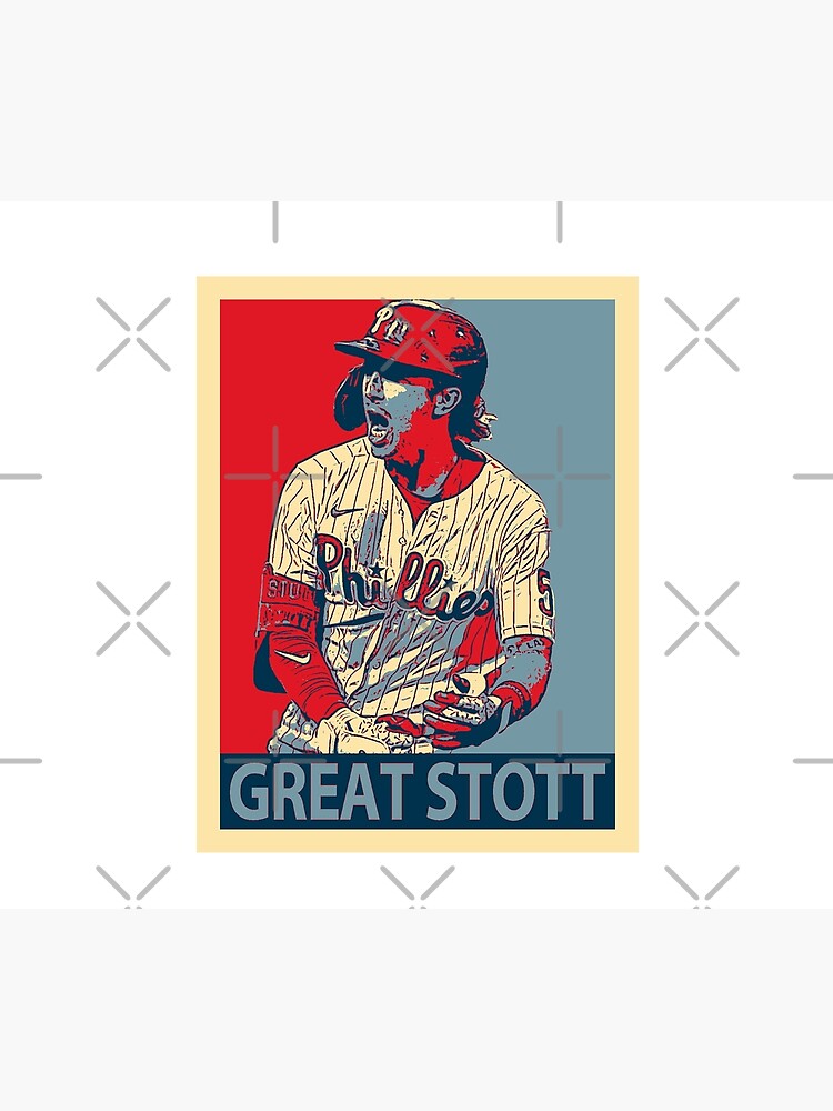 Bryson Stott baseball Paper Poster Phillies 6 - Bryson Stott Mlb Baseball -  T-Shirt