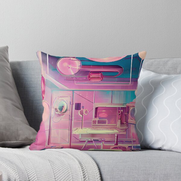 Item preview, pink future office ai generated wall art designed and sold by UncleLanny.