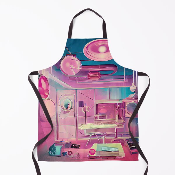 Item preview, pink future office ai generated wall art designed and sold by UncleLanny.