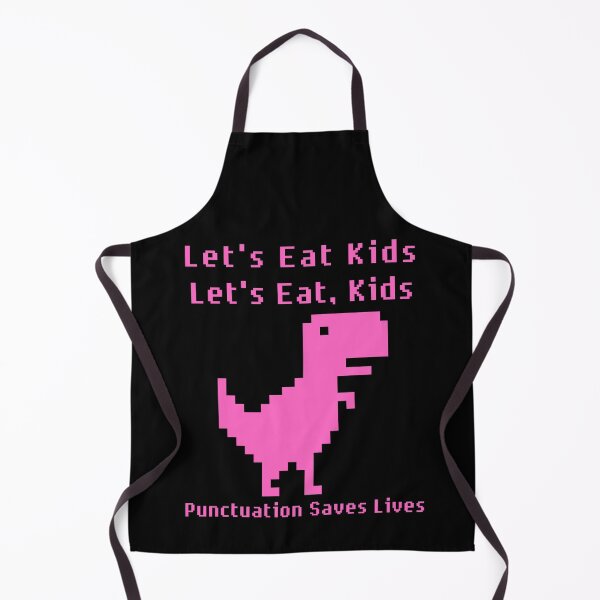 Item preview, Eat Kids Let's Eat, Kids Punctuation Saves Lives : retro pixel pink designed and sold by MokonoKokoro.