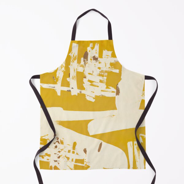 Item preview, Golden Fields - Abstract Action Painting - Cream and Mustard Tones designed and sold by Inomaly Art.