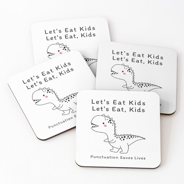 Item preview, Let's Eat Kids Let's Eat, Kids Punctuation Saves Lives : retro cute designed and sold by MokonoKokoro.