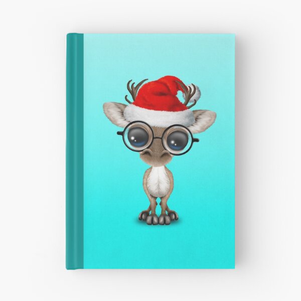 Item preview, Baby Reindeer Wearing a Santa Hat and Glasses designed and sold by JeffBartels.