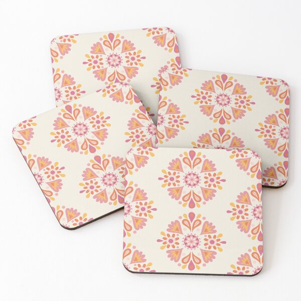 Item preview, Hungarian Folk Art orang pink yellow  designed and sold by vianahline.