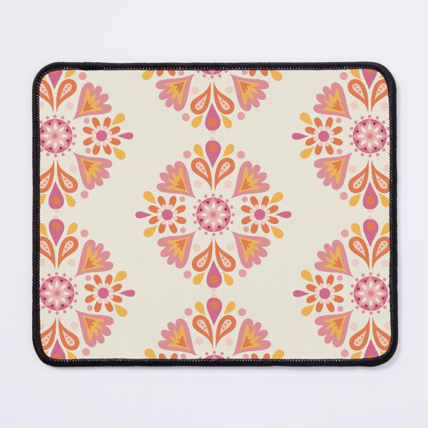 Item preview, Hungarian Folk Art orang pink yellow designed and sold by vianahline.