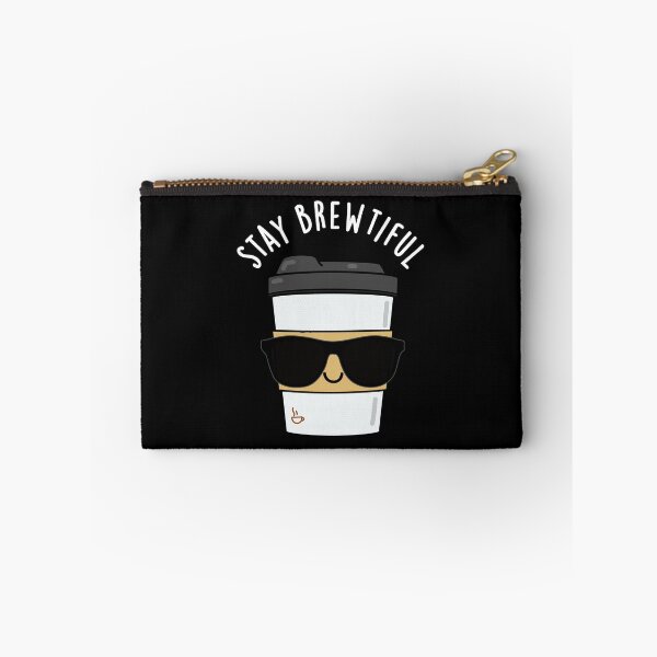 Item preview, Stay Brewtiful Funny Coffee Puns (Dark BG) designed and sold by punnybone.