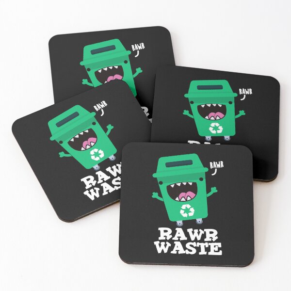 Item preview, Rawr Waste Funny Trash Puns (Dark BG) designed and sold by punnybone.