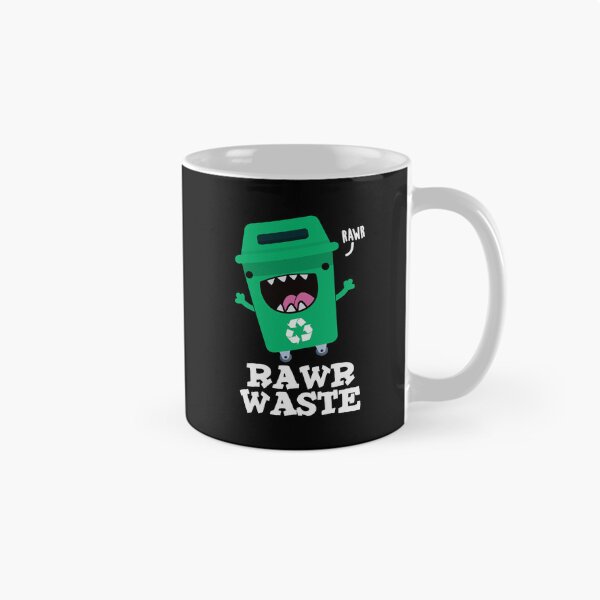 Item preview, Rawr Waste Funny Trash Puns (Dark BG) designed and sold by punnybone.