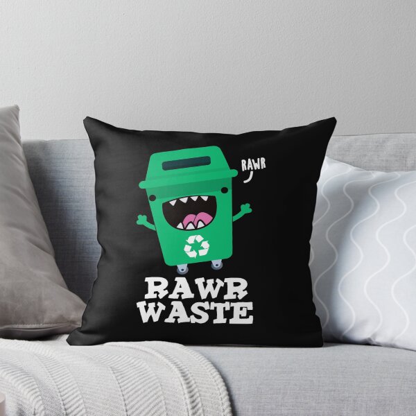 Item preview, Rawr Waste Funny Trash Puns (Dark BG) designed and sold by punnybone.