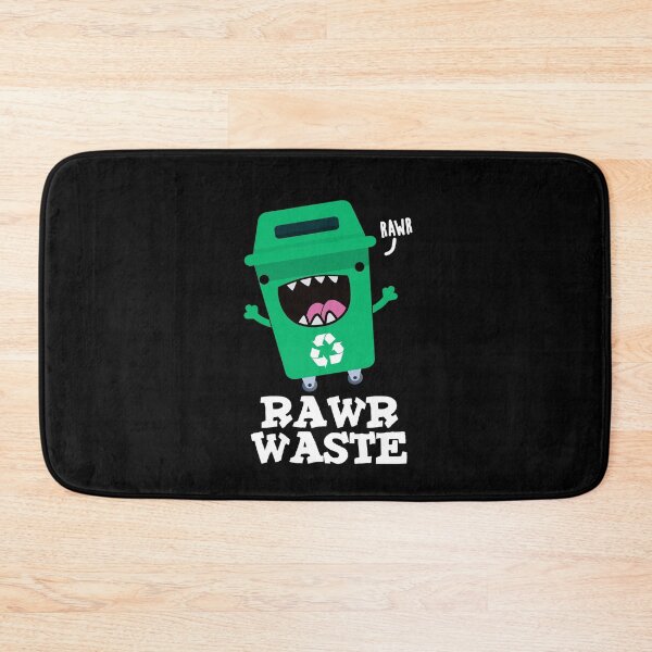 Item preview, Rawr Waste Funny Trash Puns (Dark BG) designed and sold by punnybone.