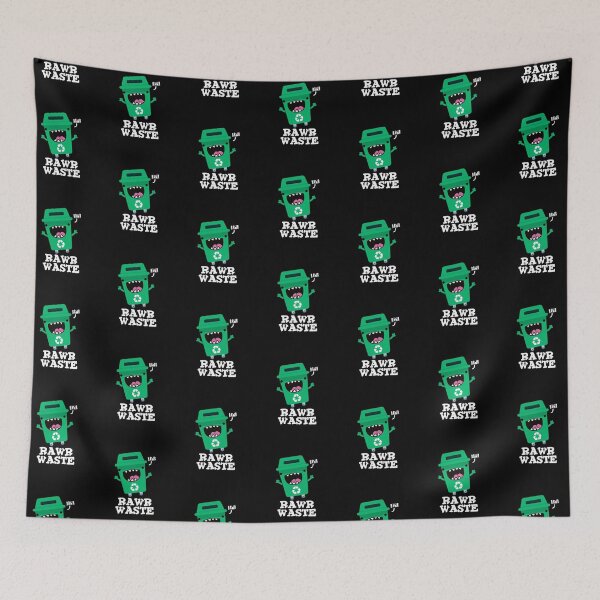 Item preview, Rawr Waste Funny Trash Puns (Dark BG) designed and sold by punnybone.