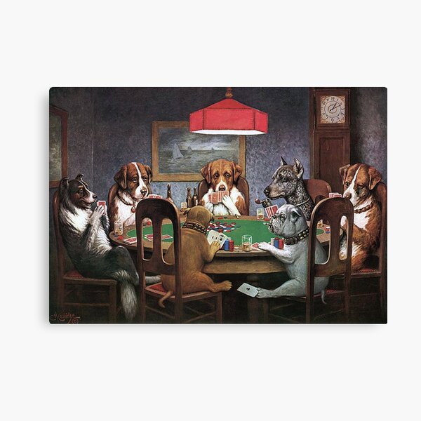 Dogs Playing Poker - A Friend In Need Canvas Print