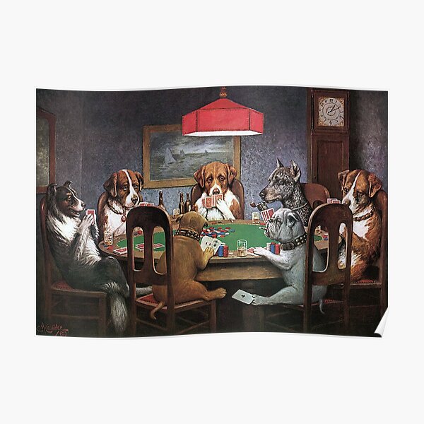 Dogs Playing Poker - Un ami dans le besoin Poster