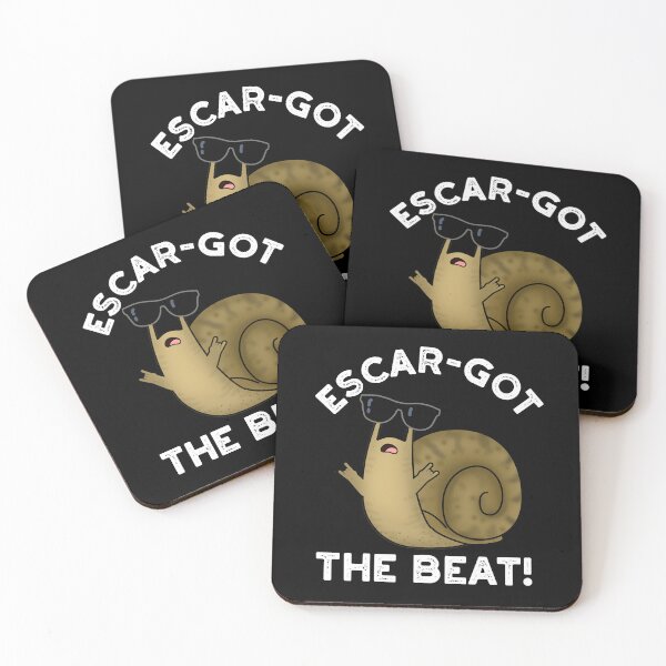 Item preview, Escar-got The Beat Funny Escargot Puns (Dark BG) designed and sold by punnybone.