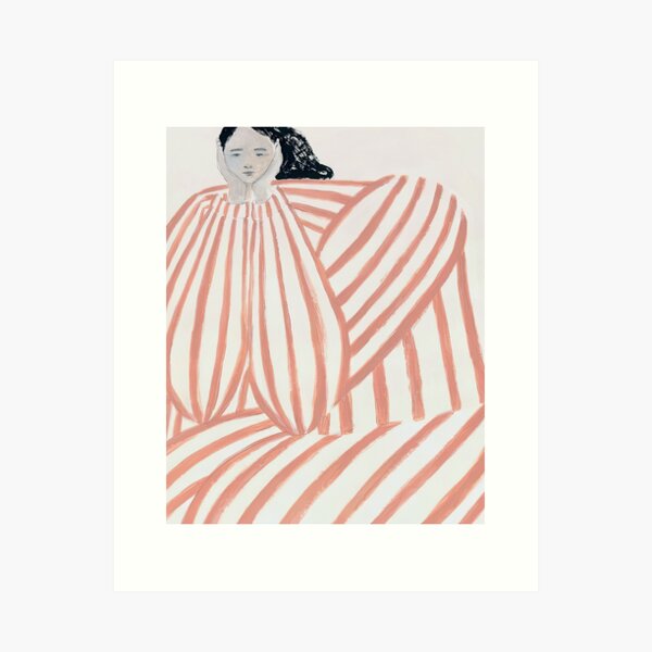 Girls with white dress Sofia Lind Art Print