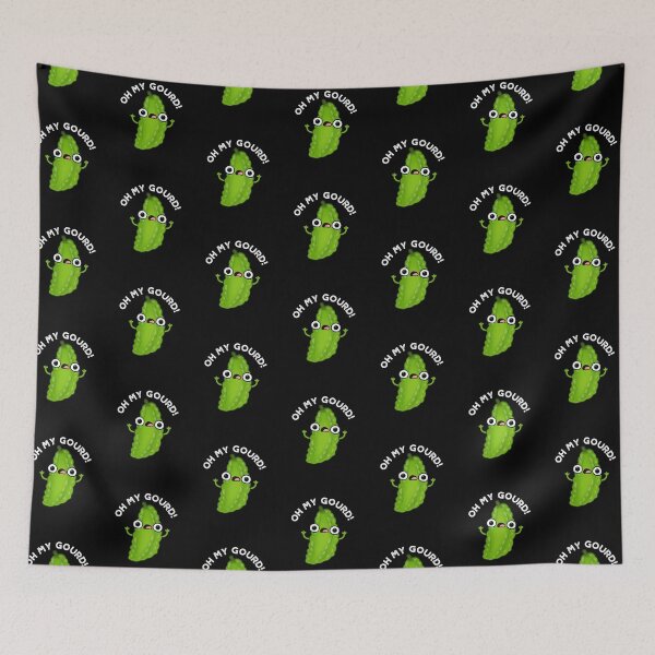 Item preview, Oh My Gourd Funny Veggie Puns (Dark BG) designed and sold by punnybone.