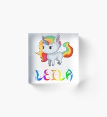 Leila Unicorn Sticker Acrylic Block