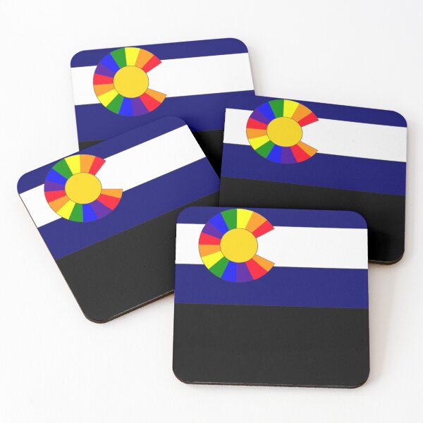 Item preview, Colorado Flag with Rainbow Pride Flag designed and sold by ASMACAMBRA.