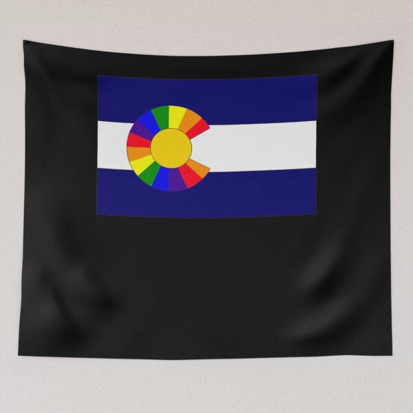 Item preview, Colorado Flag with Rainbow Pride Flag designed and sold by ASMACAMBRA.