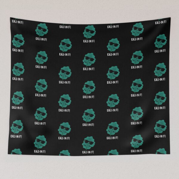 Item preview, Kale-in It Funny Kale Puns (Dark BG) designed and sold by punnybone.