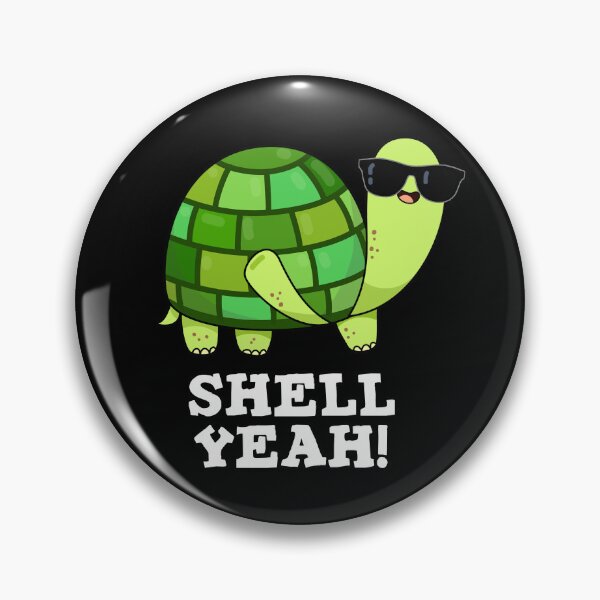 Item preview, Shell Yeah Funny Tortoise Puns (Dark BG) designed and sold by punnybone.