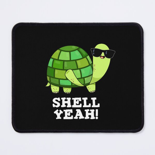 Item preview, Shell Yeah Funny Tortoise Puns (Dark BG) designed and sold by punnybone.