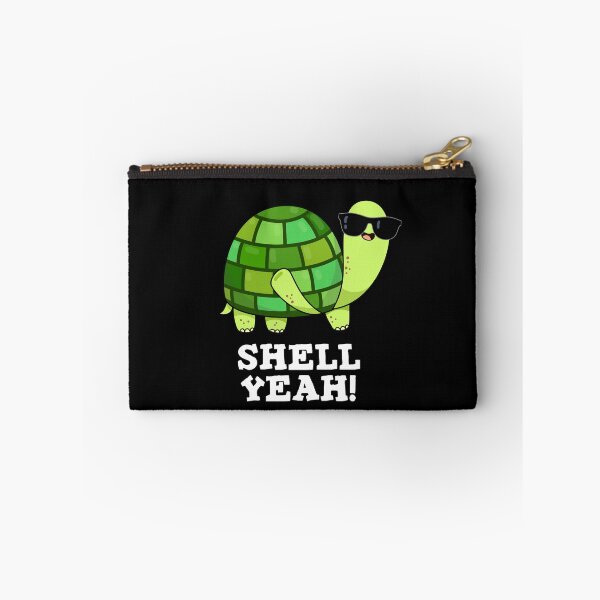 Item preview, Shell Yeah Funny Tortoise Puns (Dark BG) designed and sold by punnybone.