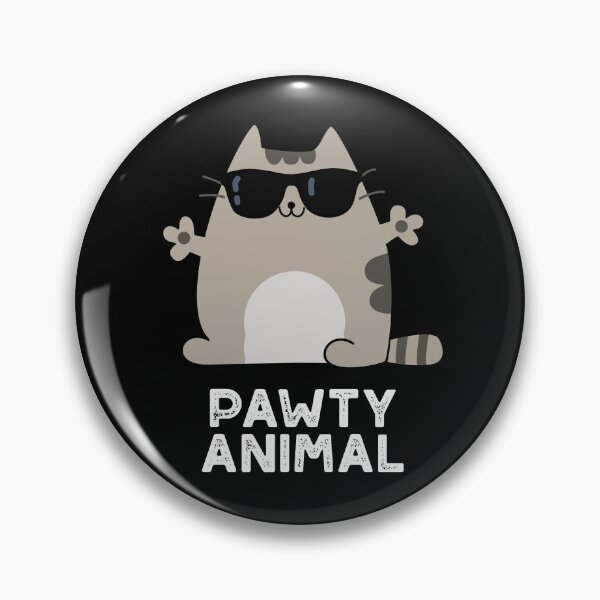 Item preview, Pawty Animal Funny Party Cat Puns (Dark BG) designed and sold by punnybone.