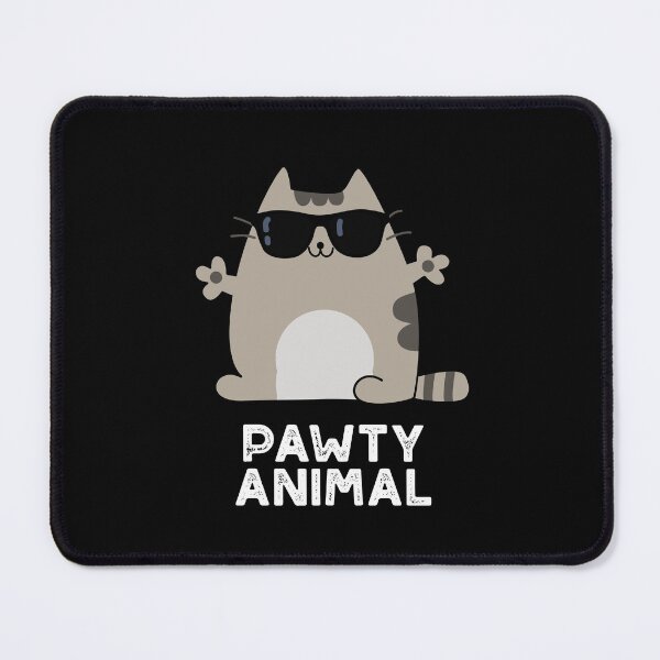 Item preview, Pawty Animal Funny Party Cat Puns (Dark BG) designed and sold by punnybone.