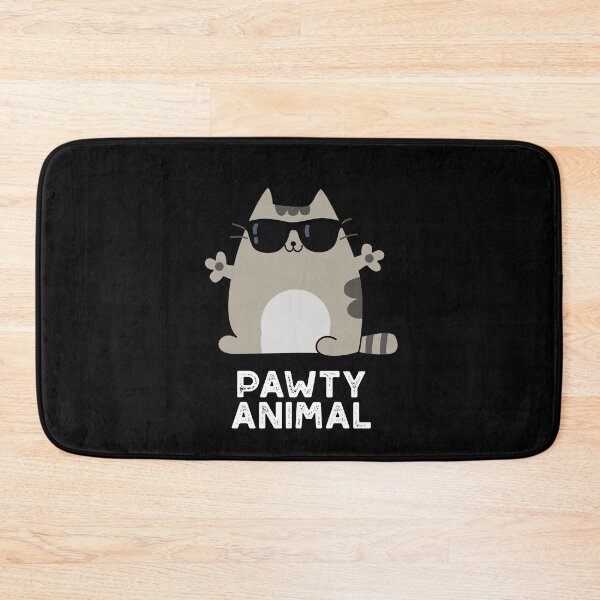 Item preview, Pawty Animal Funny Party Cat Puns (Dark BG) designed and sold by punnybone.