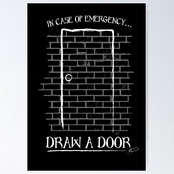 Item preview, Draw a Door - Sketchy Graphic designed and sold by TotalTeeGeek.