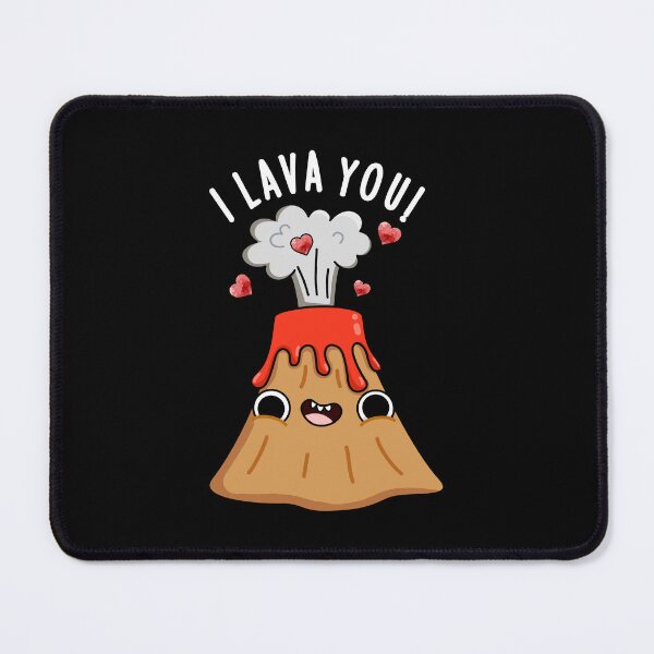 Item preview, I Lava You Funny Volcano Puns (Dark BG) designed and sold by punnybone.