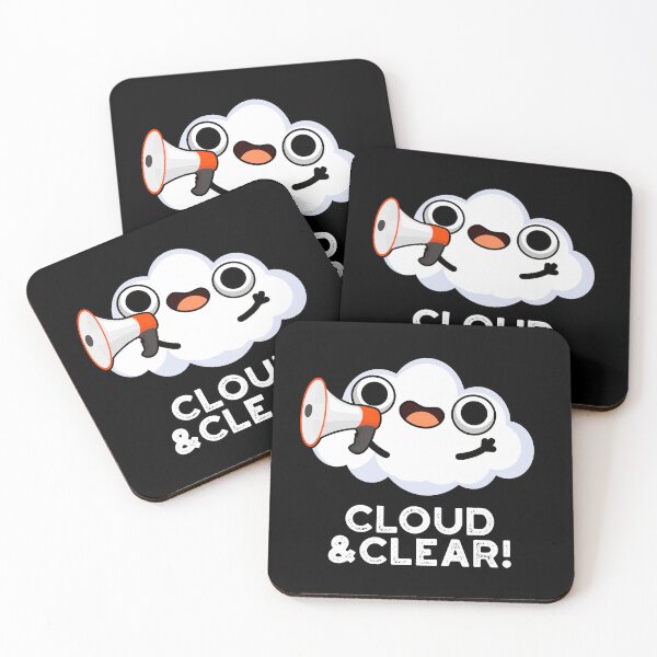 Item preview, Cloud And Clear Funny Weather Puns (Dark BG) designed and sold by punnybone.