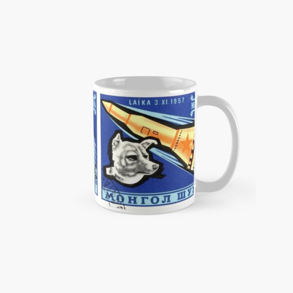 Aperçu de l'œuvre 1963 Mongolie Laika Premier chien dans l'espace timbre-poste créée et vendue par retrographics.