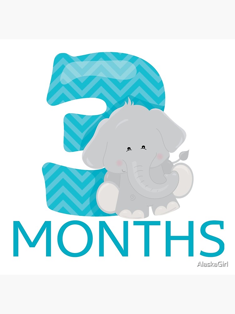 3 months old! Jungle/Safari themed milestone stickers, cards, and onesies!  Art Board Print for Sale by AlaskaGirl