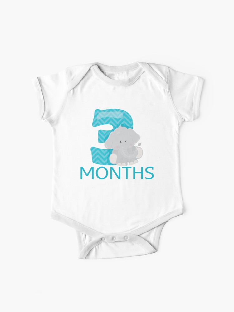 3 months old! Jungle/Safari themed milestone stickers, cards, and onesies!  Baby One-Piece for Sale by AlaskaGirl
