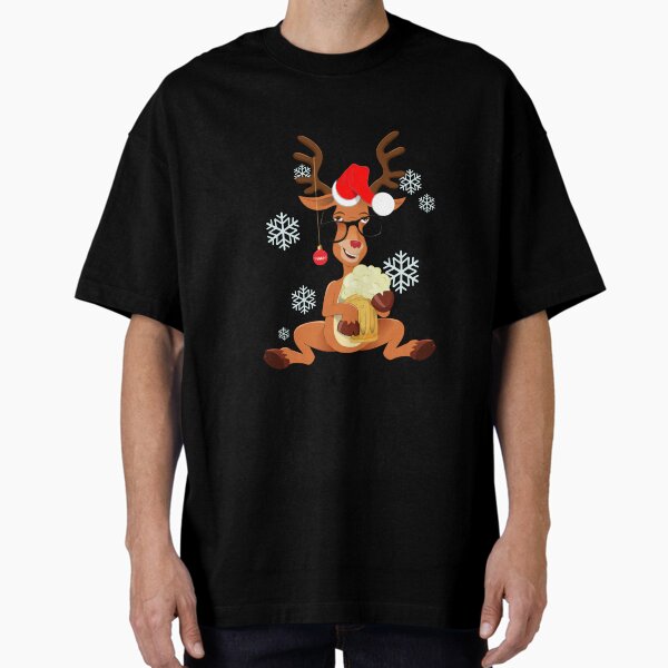 Drunk Reindeer Oversized T-Shirt