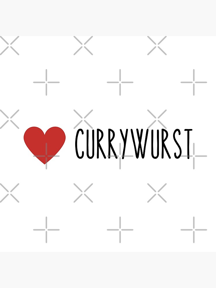 "I love Currywurst German food Handwritten" Poster for Sale by