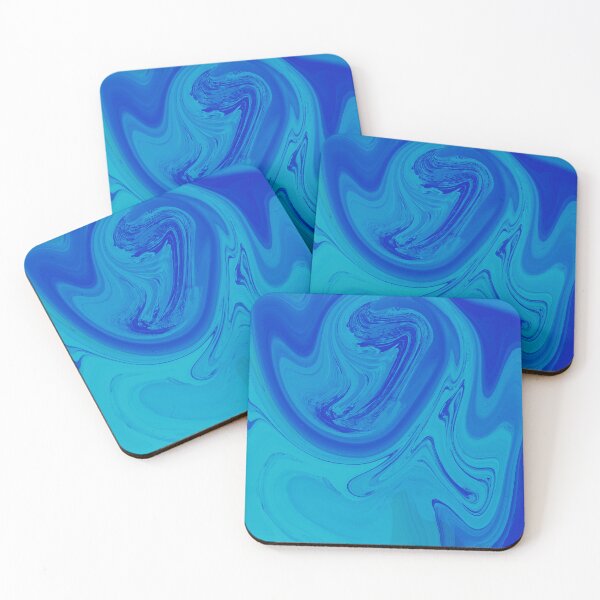 Item preview, Shades Of Blue Liquid Art 4. Liquid Marble. Abstract Design. designed and sold by Jason123za.